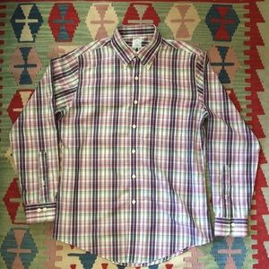 Brooks Brothers Slim Fit Plaid Dress Shirt